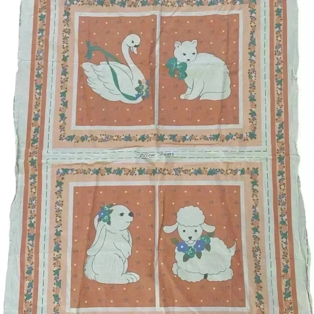 Vintage Nursery Baby Pillow Sham Fabric